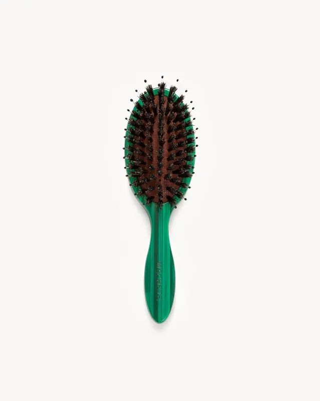 Travel Hair Brush in Malachite sold by Machete