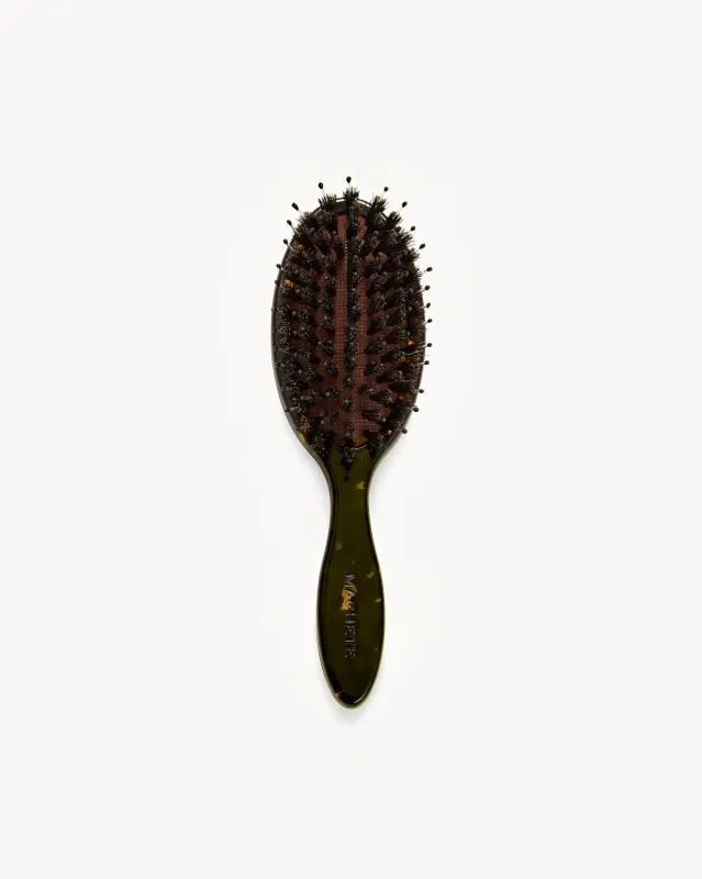 Travel Hair Brush in Dark Tortoise sold by Machete