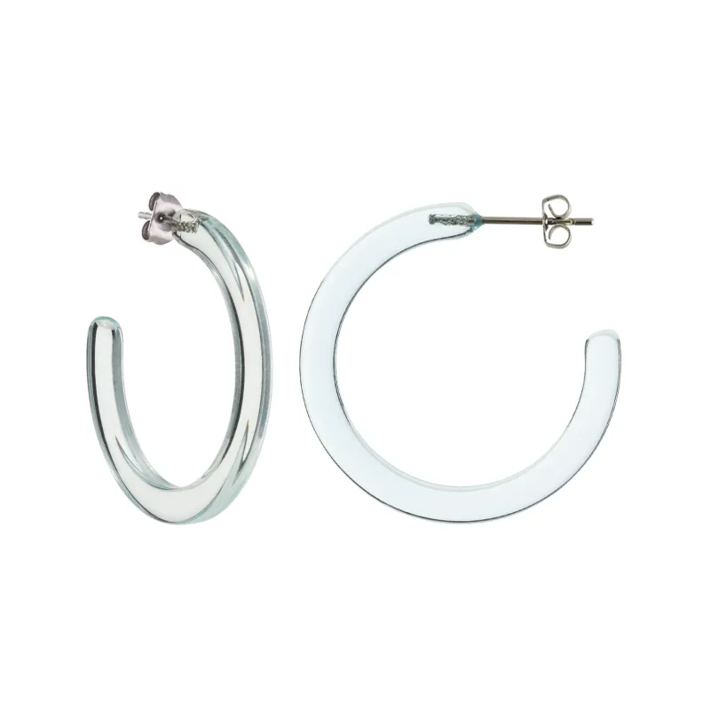 Mini Hoops in Clear Blue made by Machete