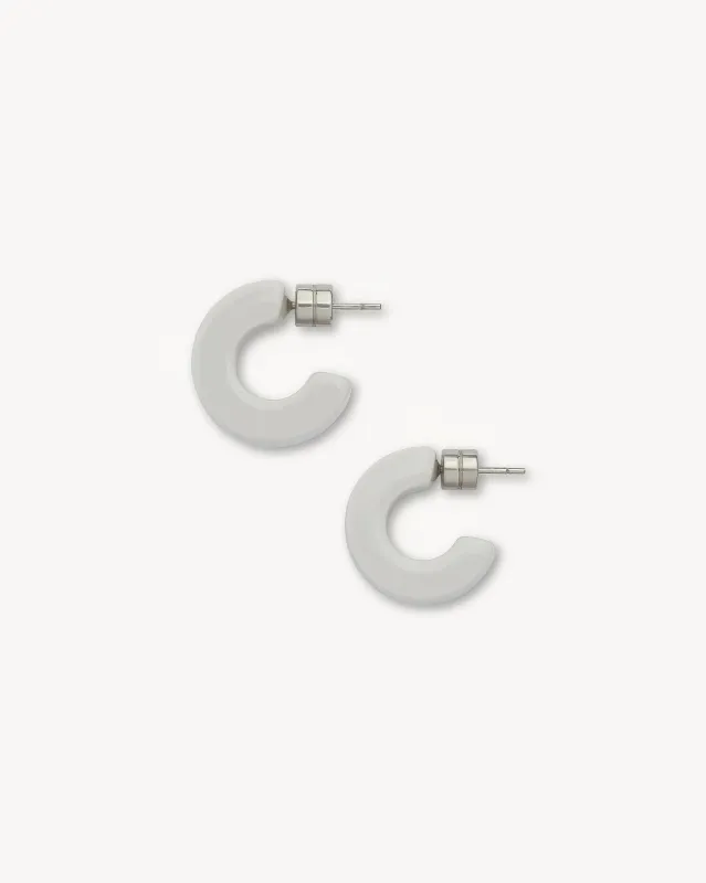 Muse Hoops in Light Grey sold by Machete