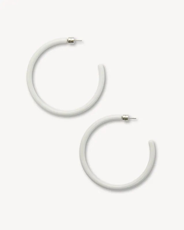 Large Hoops in Light Grey sold by Machete
