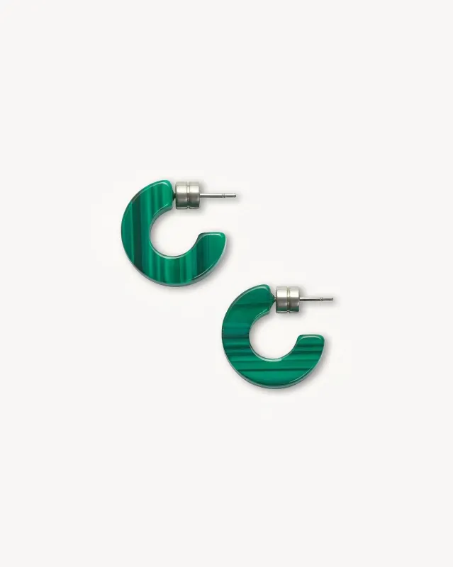 Muse Hoops in Malachite sold by Machete