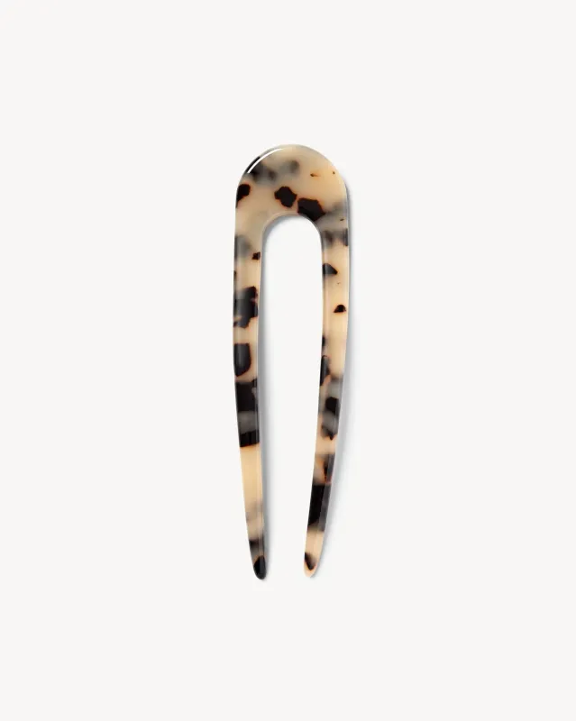 French Hair Pin in Blonde Tortoise sold by Machete