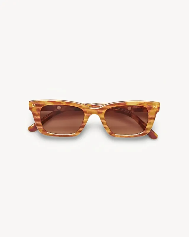 Ruby Sunglasses in Light Tortoise Stripe sold by Machete