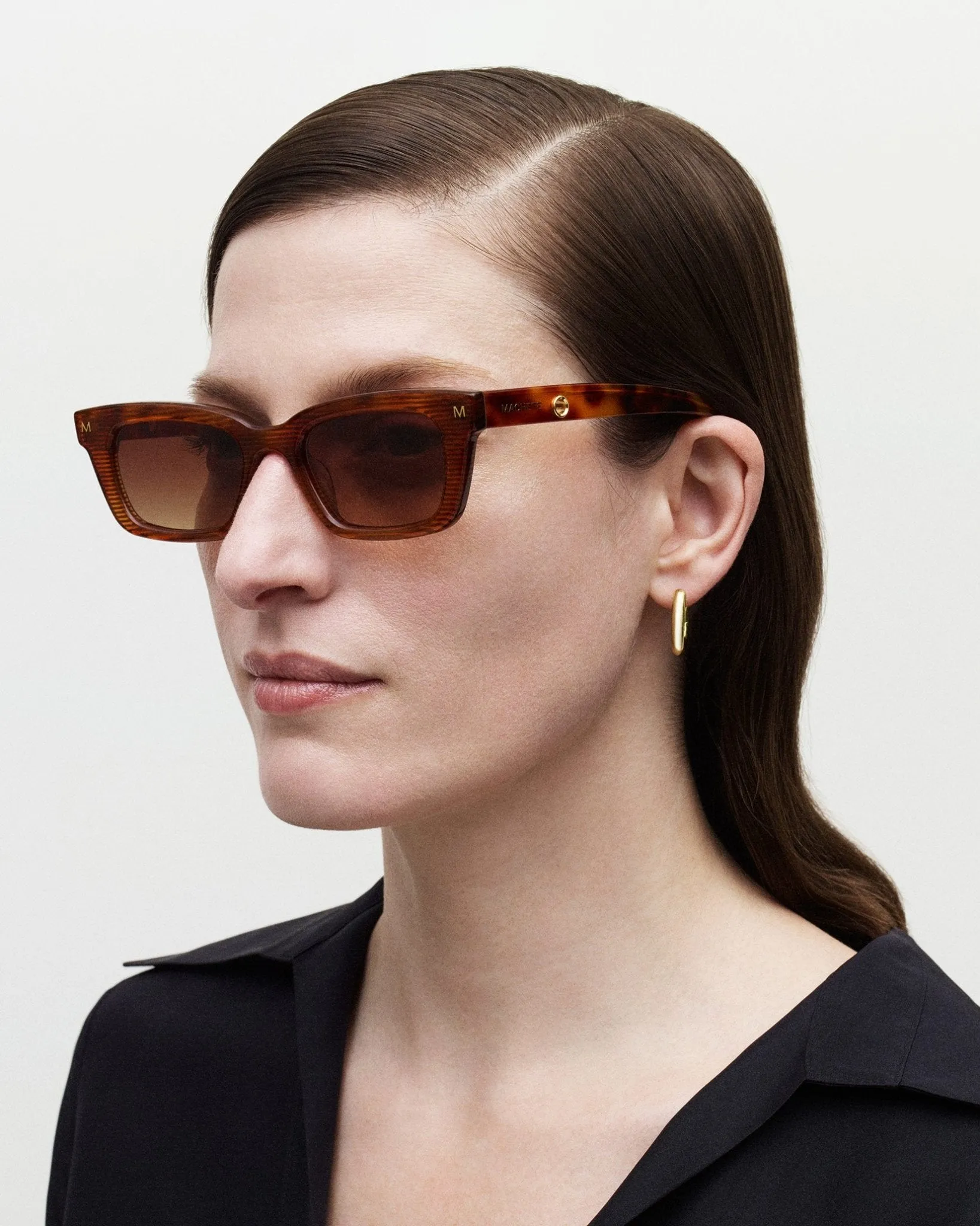 Ruby Sunglasses in Dark Tortoise Stripe sold by Machete product image thumbnail 2