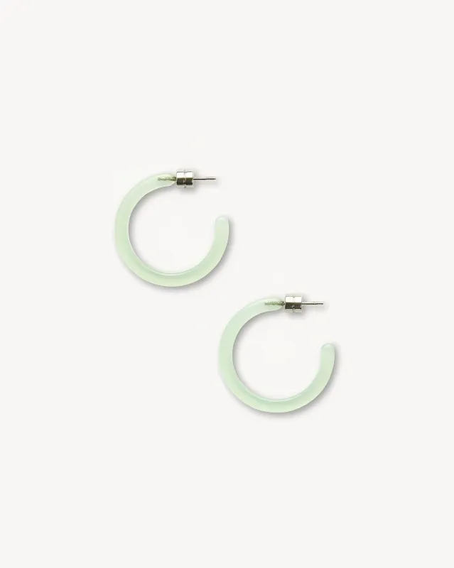 Mini Hoops in Sea Glass made by Machete