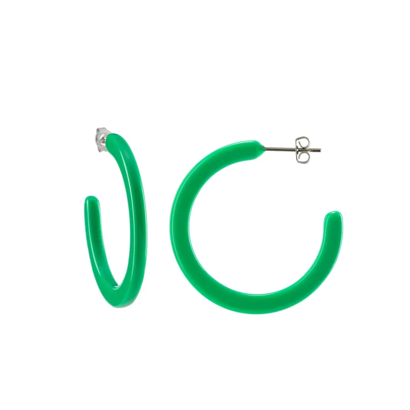 Mini Hoops in Bright Green made by Machete