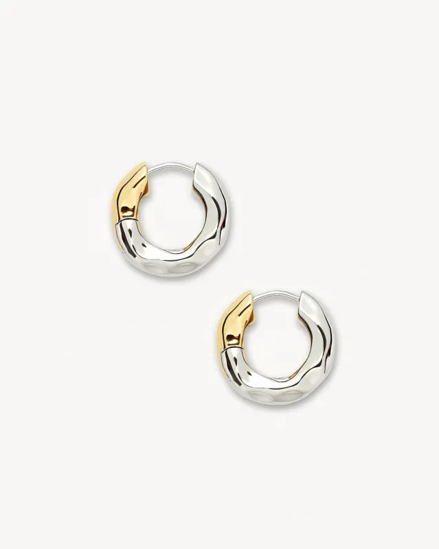 Wavy Chunky Hoops in 3/4 Silver sold by Machete