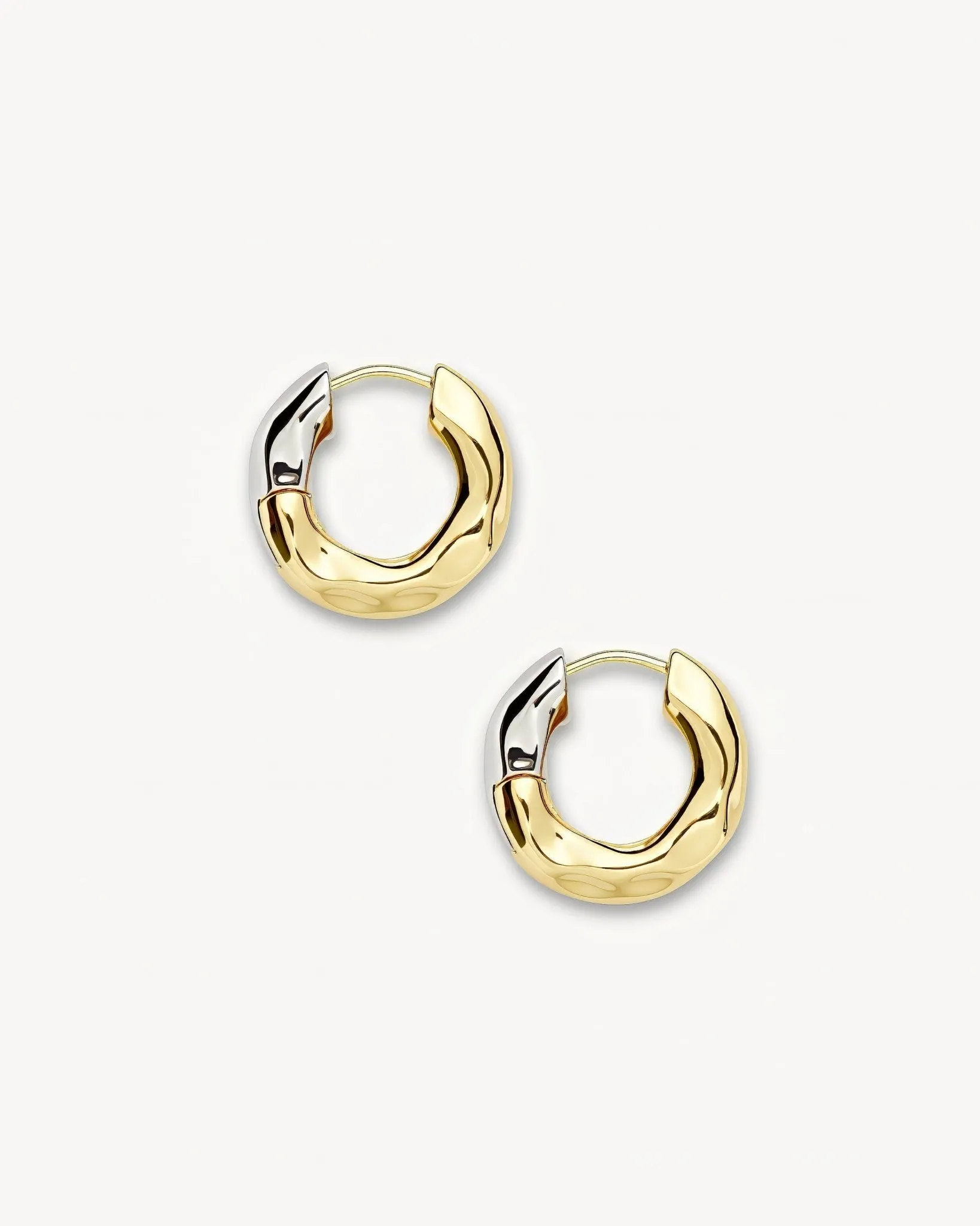 Wavy Chunky Hoops in 3/4 Gold sold by Machete