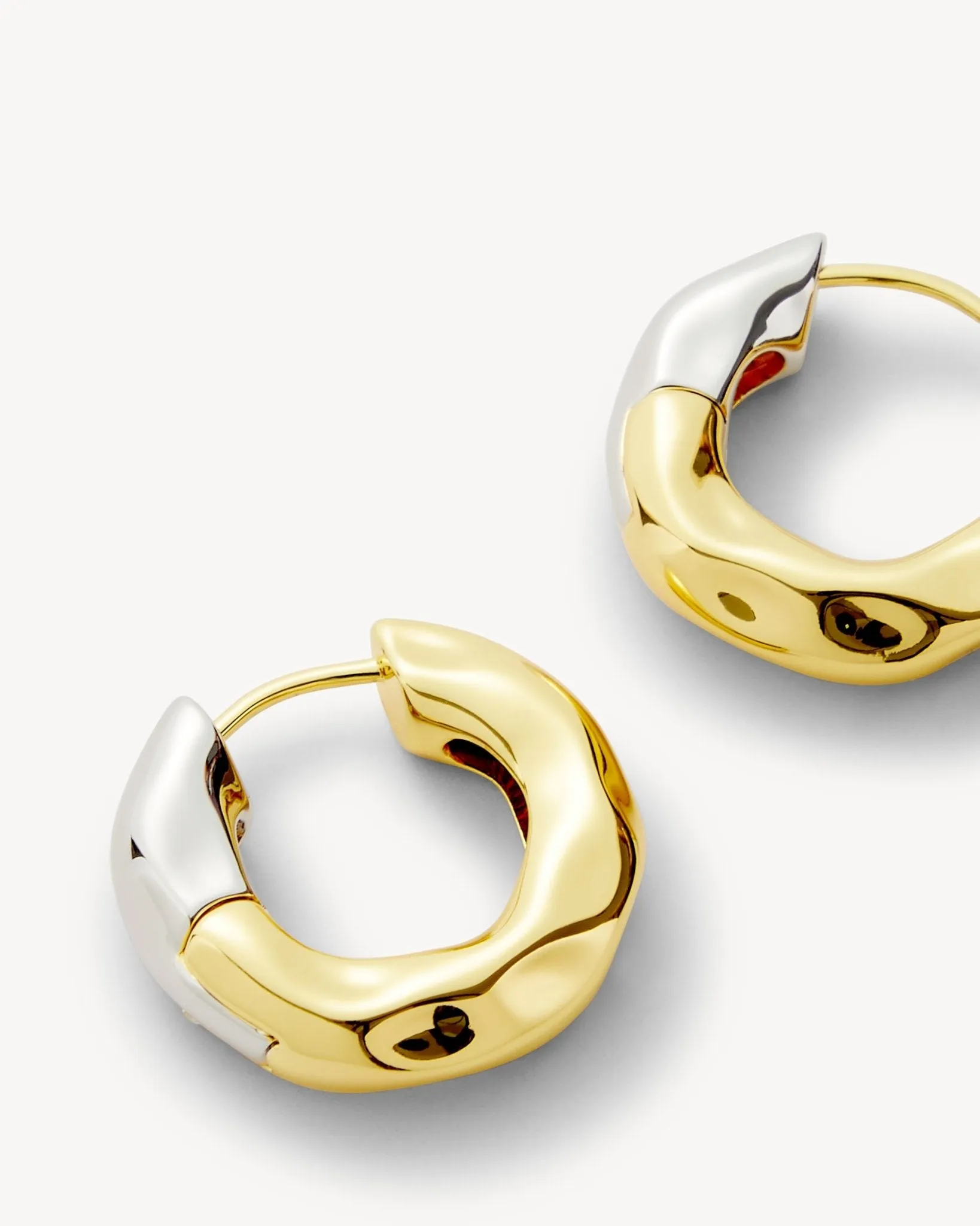 Wavy Chunky Hoops in 3/4 Gold sold by Machete product image thumbnail 2