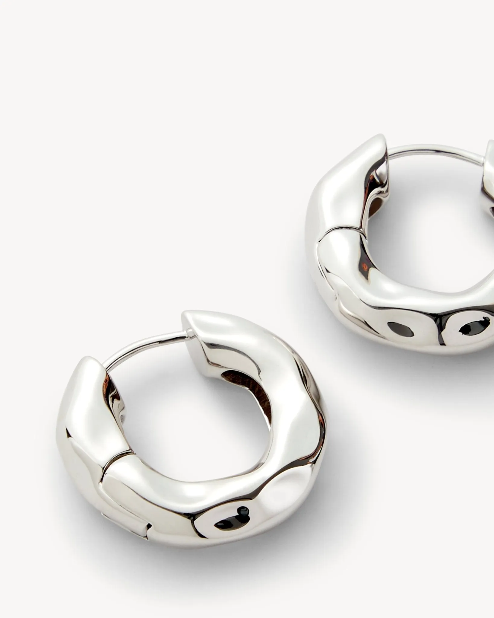 Wavy Chunky Hoops in Silver sold by Machete product image thumbnail 2