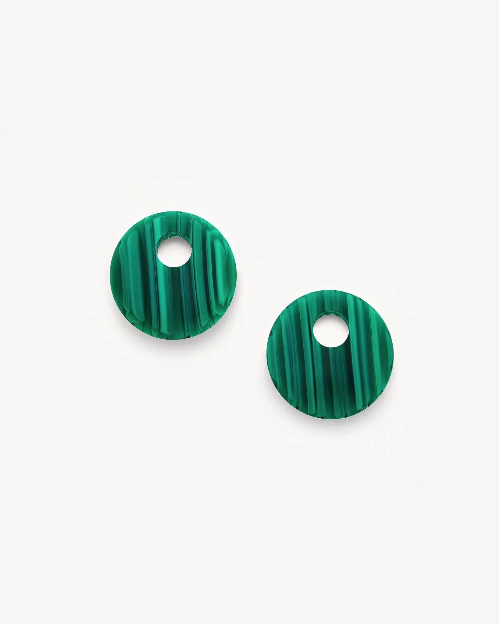 Chunky Disc Charms in Malachite sold by Machete