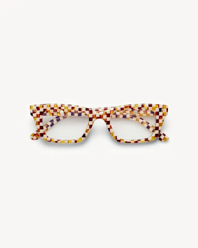 Ruby Glasses in Tortoise Checker sold by Machete