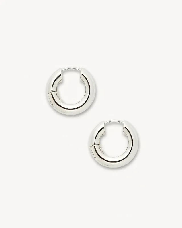 Chunky Hoops in Silver sold by Machete
