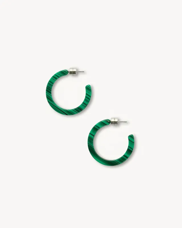 Mini Hoops in Malachite sold by Machete