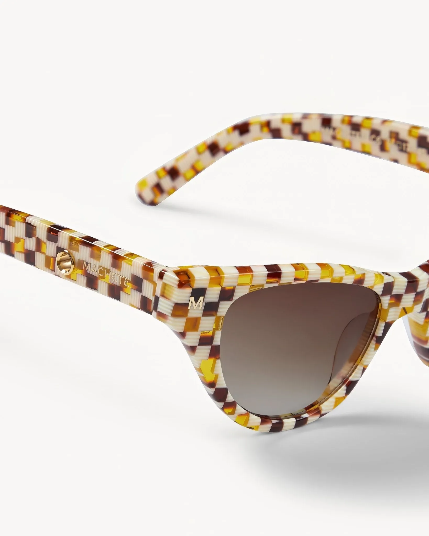 Suzy Sunglasses in Tortoise Checker sold by Machete product image thumbnail 3