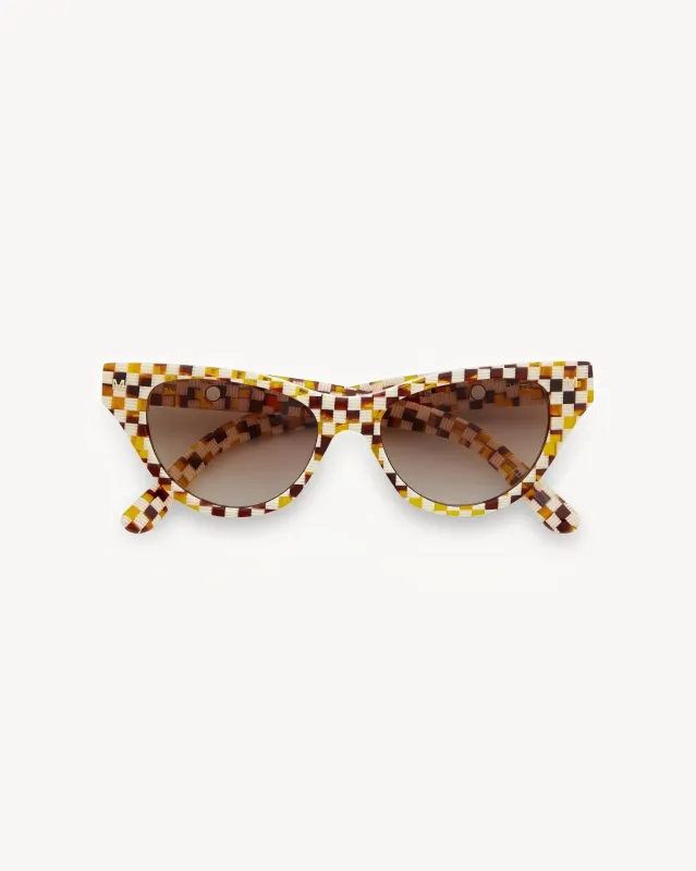 Suzy Sunglasses in Tortoise Checker sold by Machete