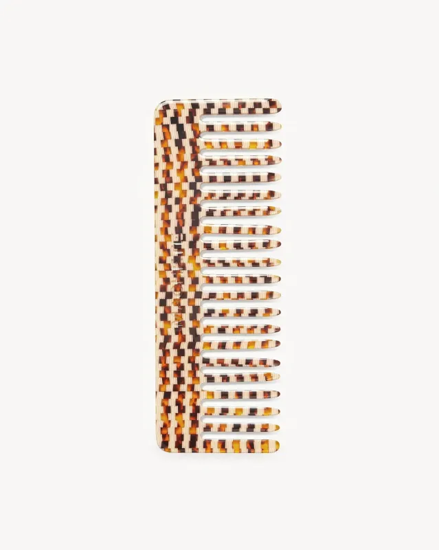 No. 2 Comb in Tortoise Checker sold by Machete
