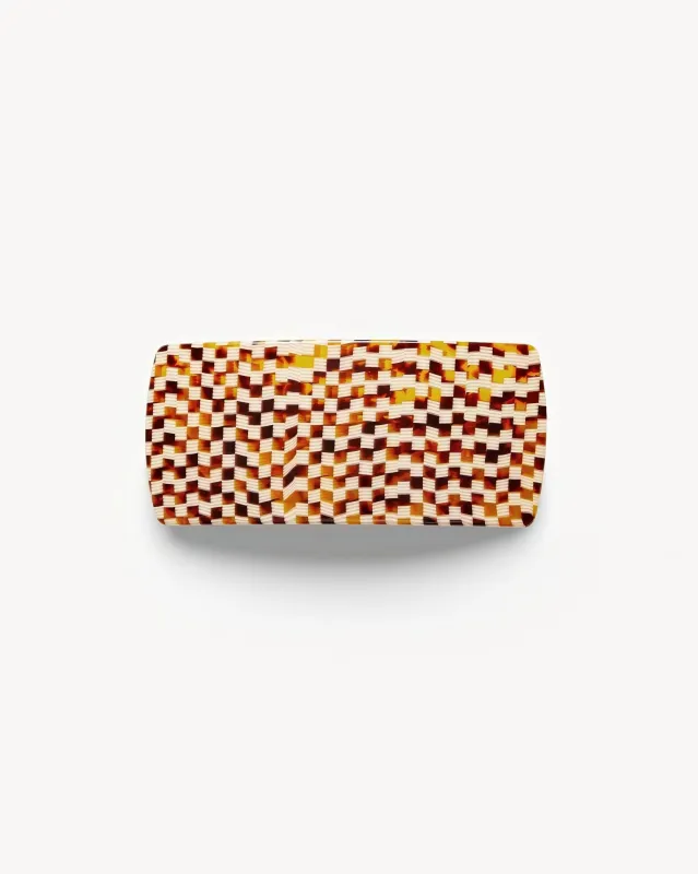 Jumbo Box Barrette in Tortoise Checker sold by Machete