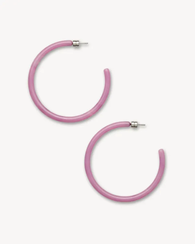 Large Hoops in Orchid sold by Machete
