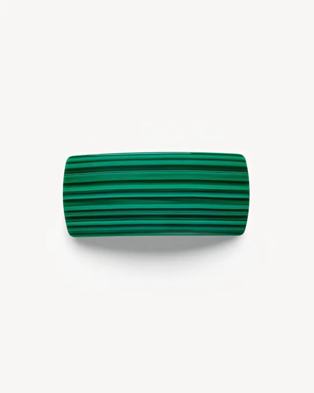 Jumbo Box Barrette in Malachite sold by Machete