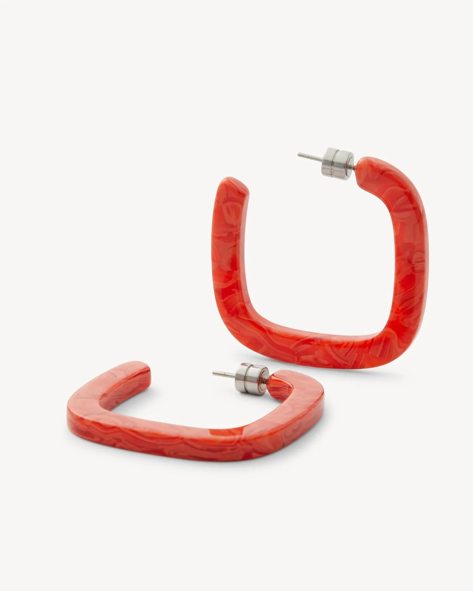 Midi Square Hoops in Poppy sold by Machete product image thumbnail 3