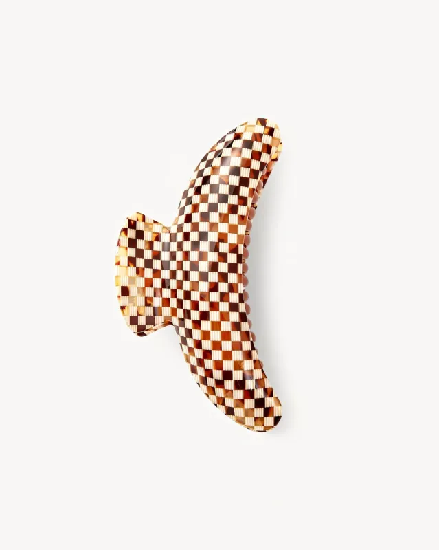 Jumbo Heirloom Claw in Tortoise Checker sold by Machete