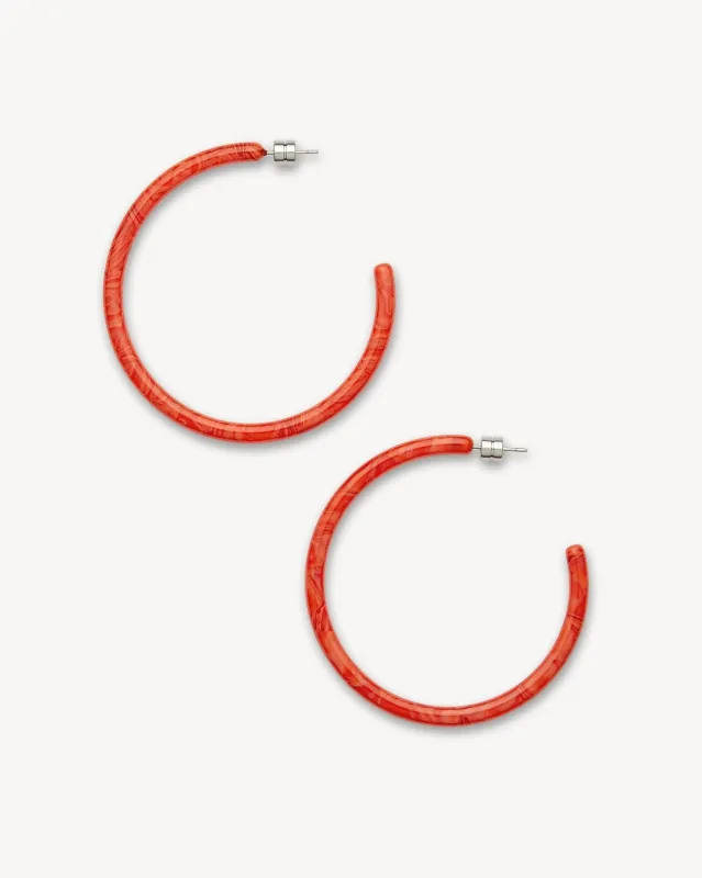 Large Hoops in Poppy sold by Machete