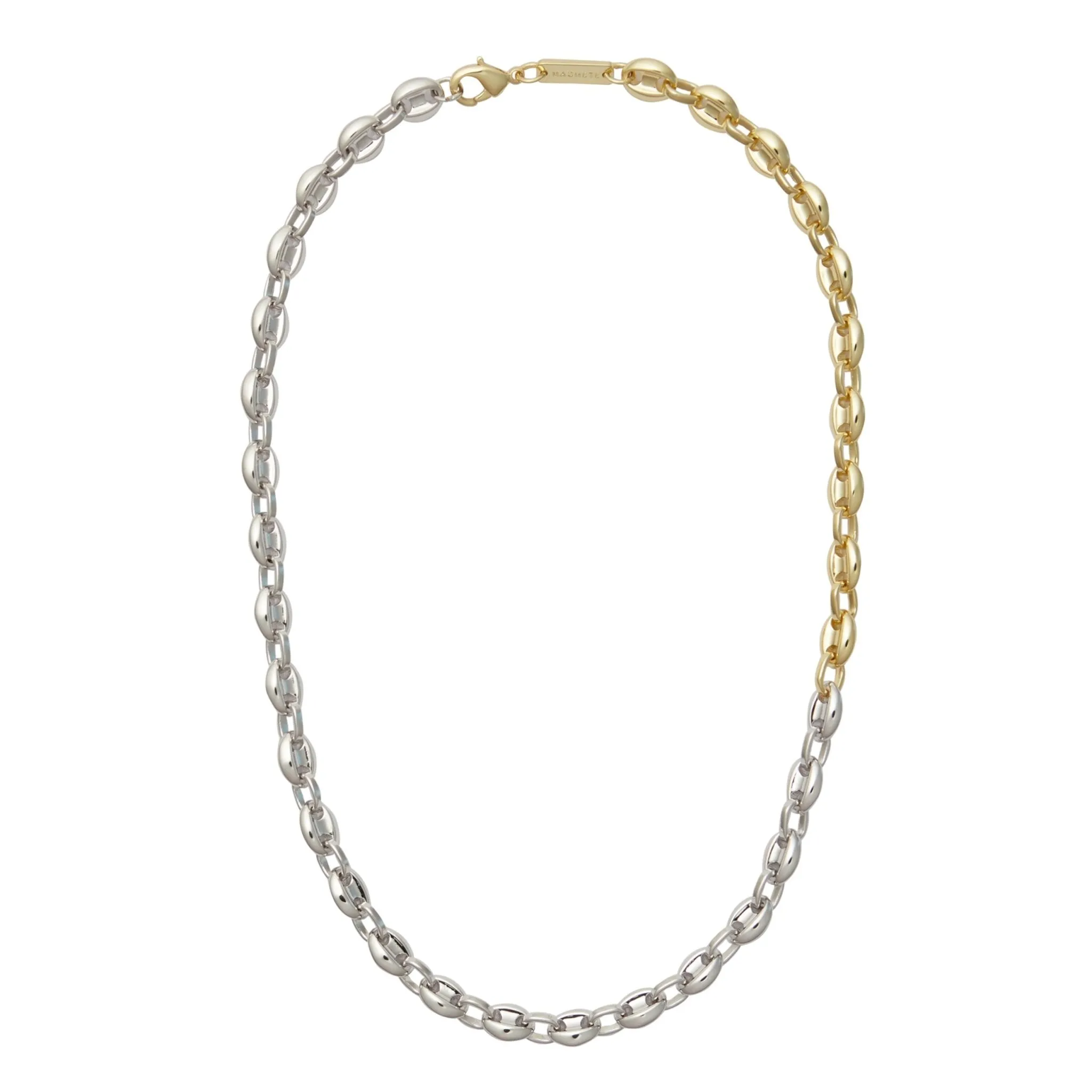 Petite Coffee Bead Necklace in 3/4 Silver sold by Machete
