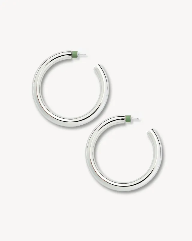 2" Perfect Hoops in Silver sold by Machete