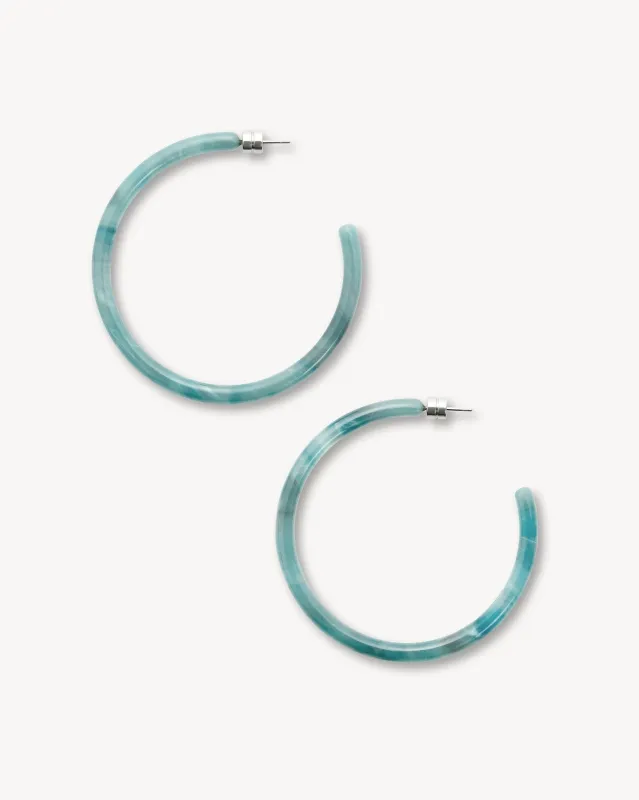 Large Hoops in Jadeite sold by Machete