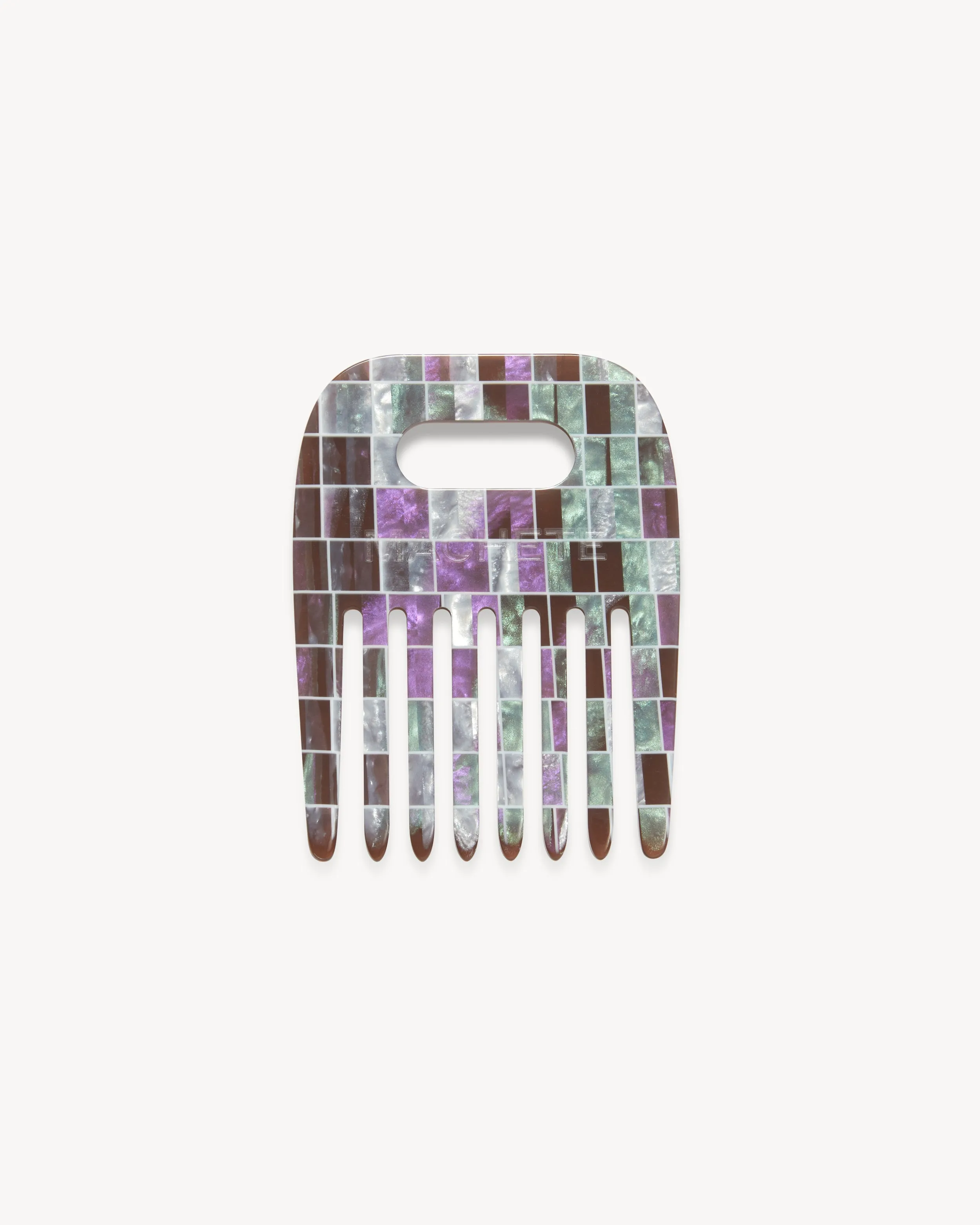 No. 4 Comb in Brown Shell Checker sold by Machete
