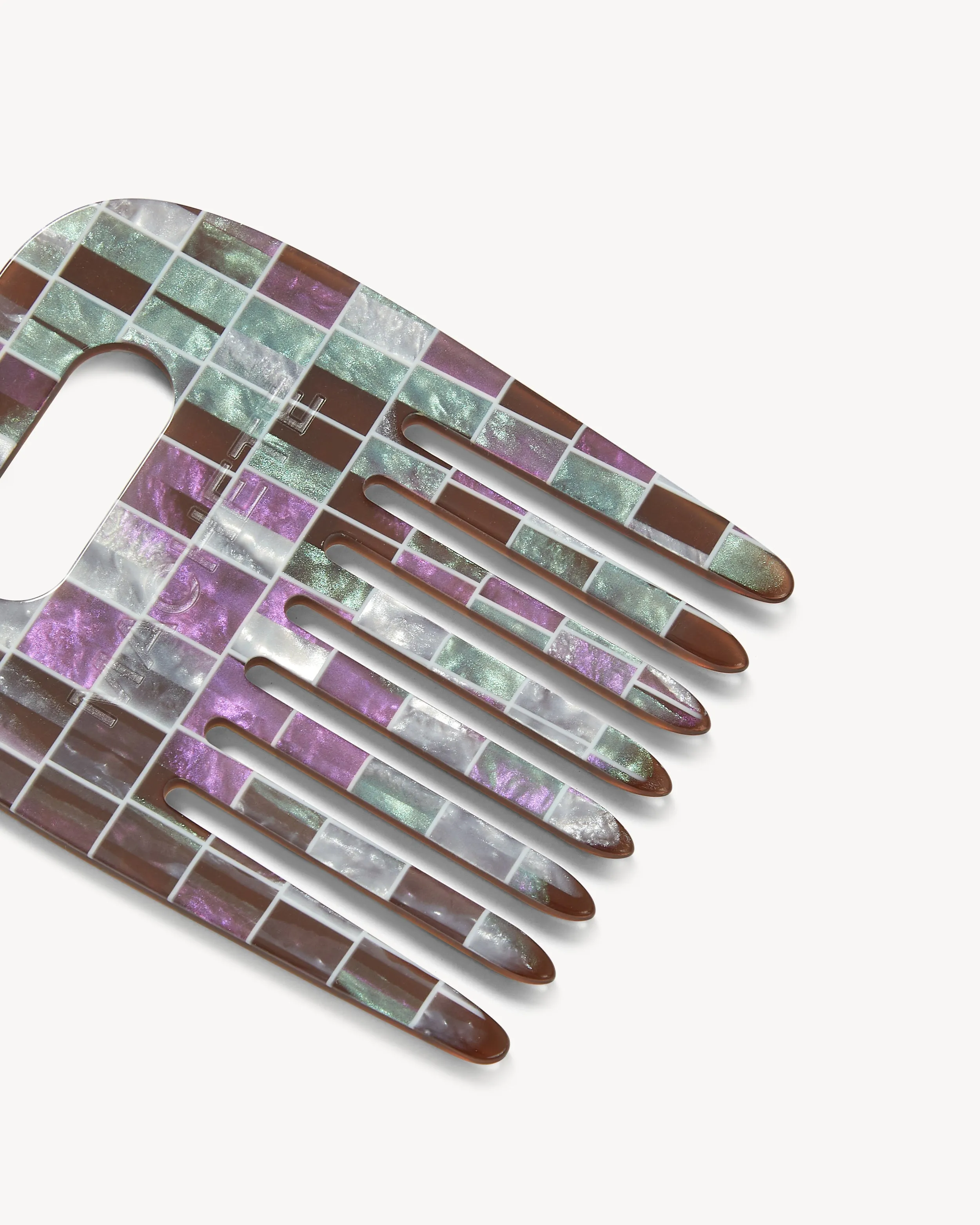 No. 4 Comb in Brown Shell Checker sold by Machete product image thumbnail 2