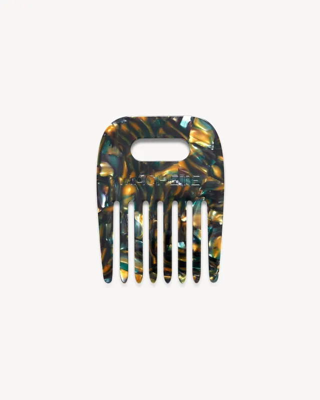 No. 4 Comb in Green Tortoise sold by Machete