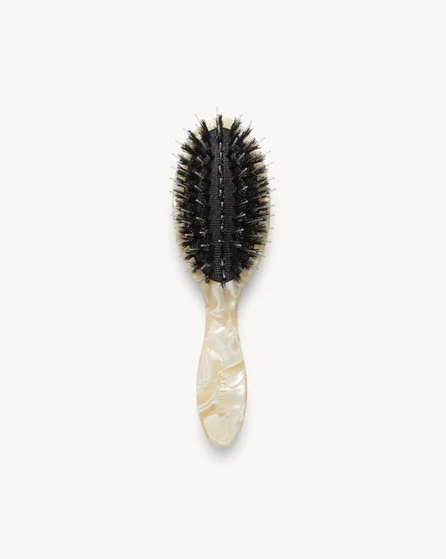 Ultralight Travel Hair Brush in Ivory sold by Machete