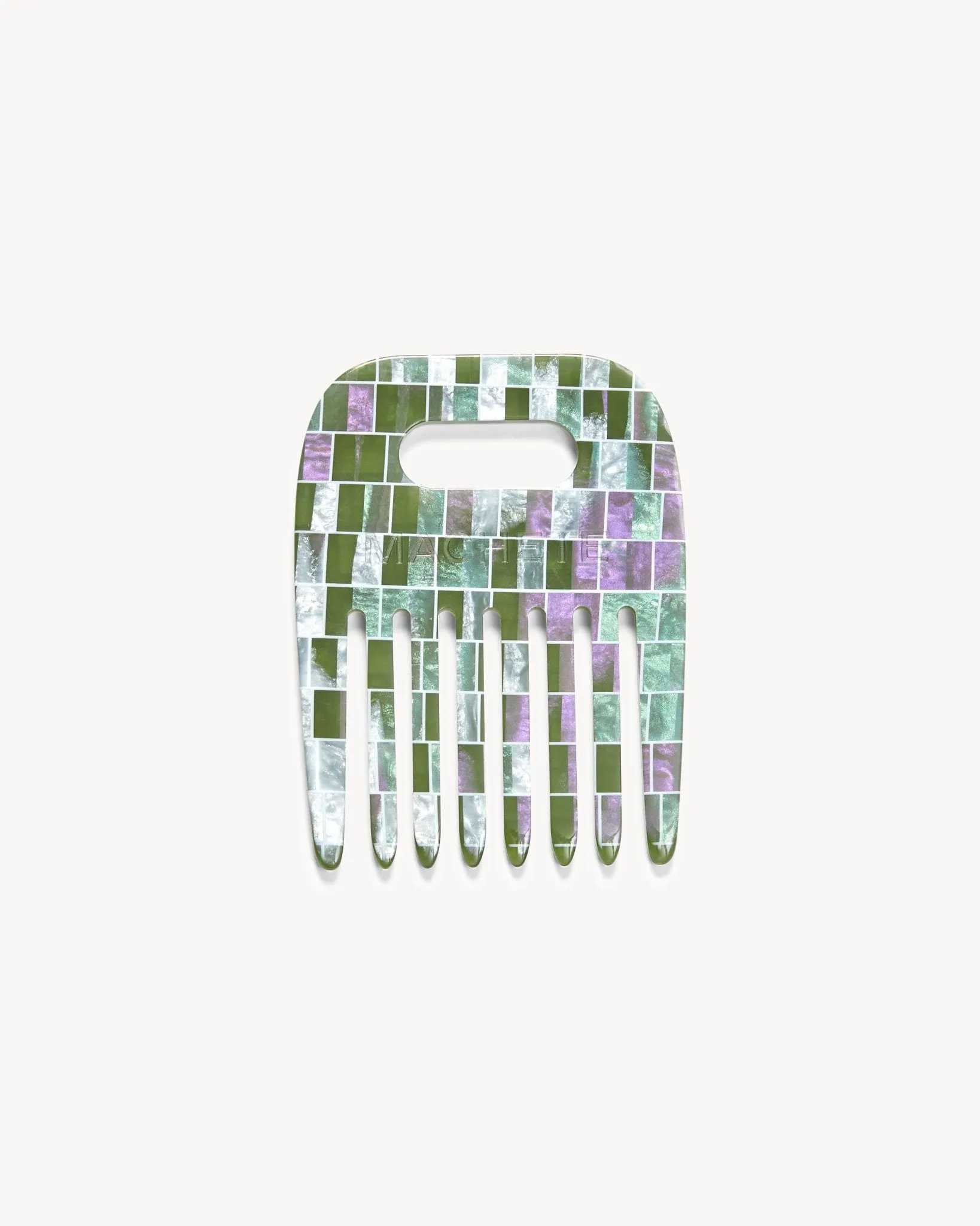 No. 4 Comb in Vert Shell Checker sold by Machete