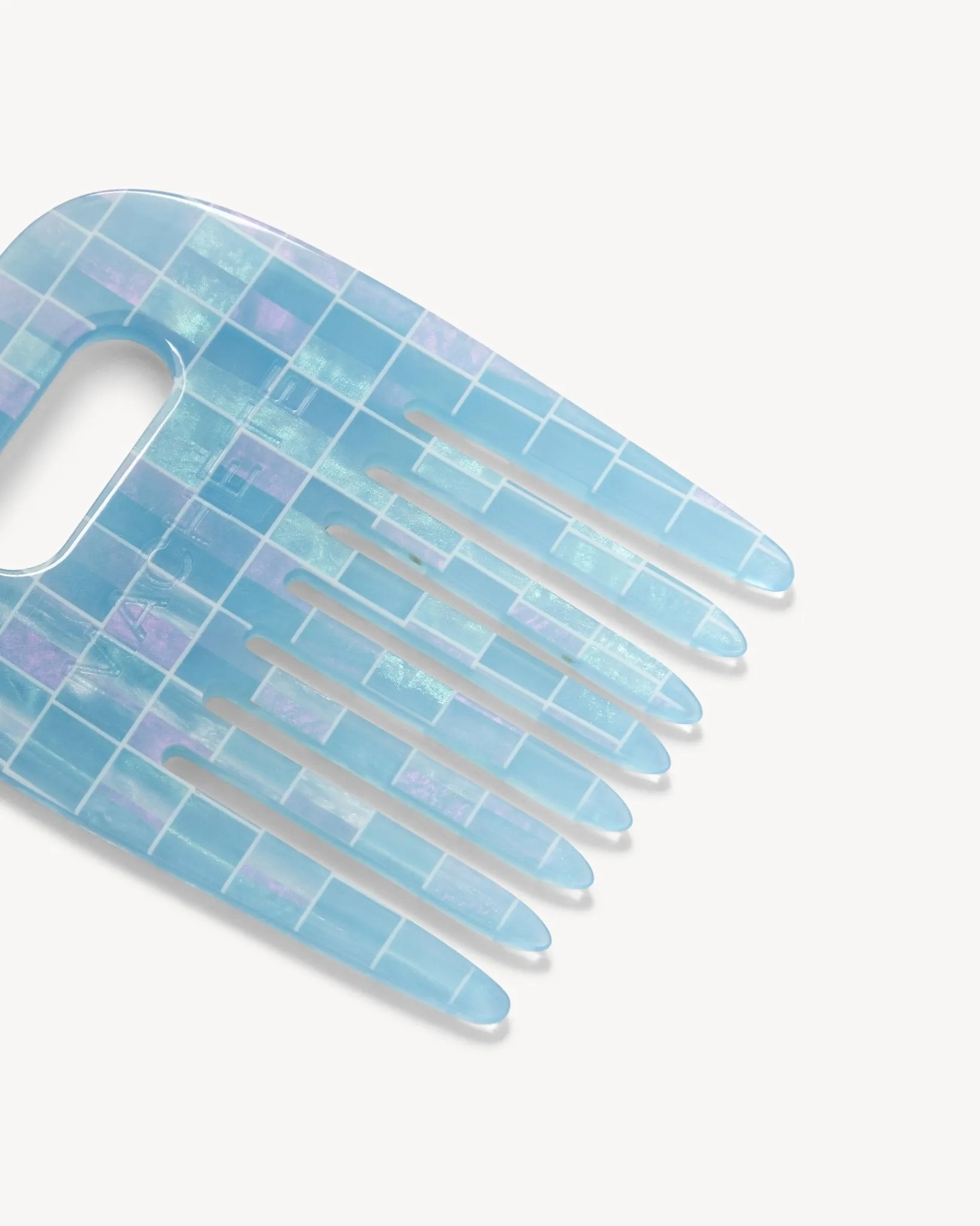 No. 4 Comb in Blue Shell Checker sold by Machete product image thumbnail 2