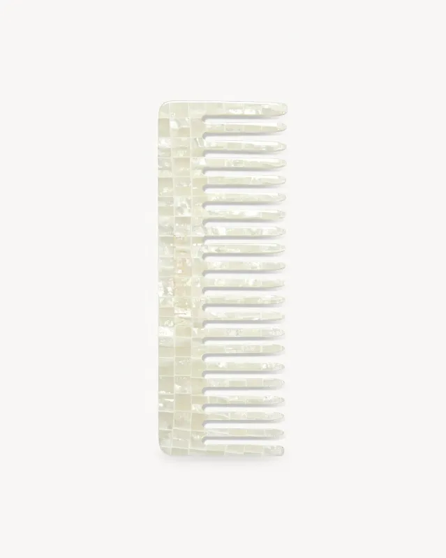 No. 2 Comb in Opalite Shell Checker sold by Machete