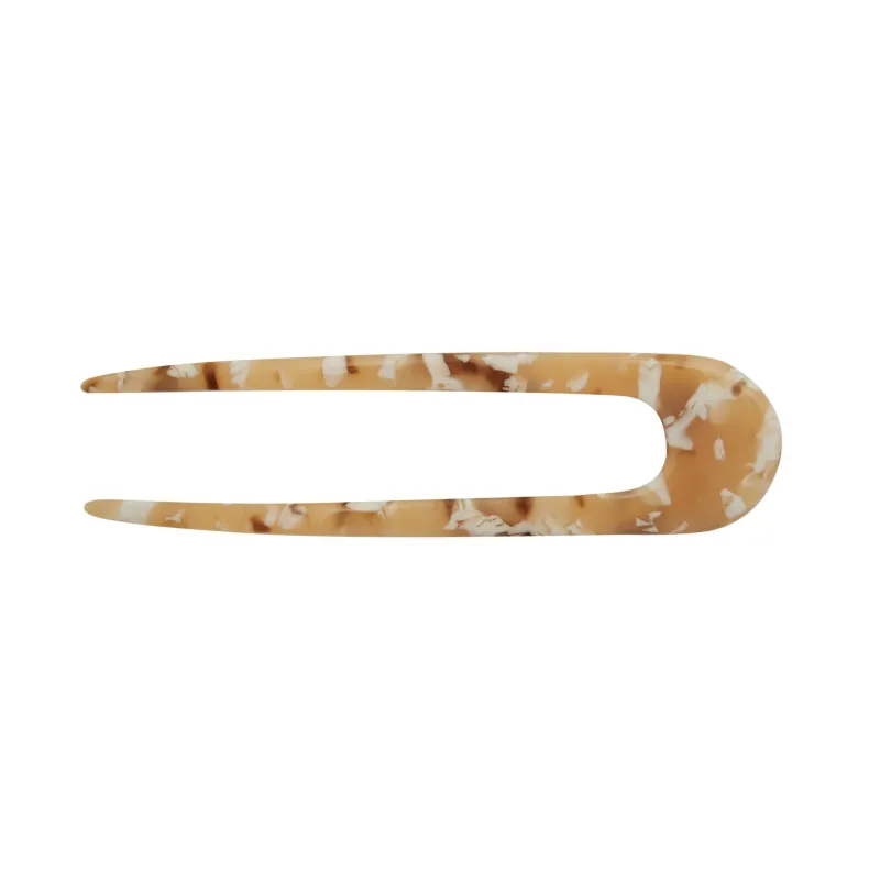 French Hair Pin in Mango Tortoise sold by Machete