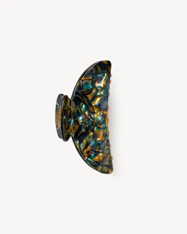 Midi Heirloom Claw in Green Tortoise sold by Machete