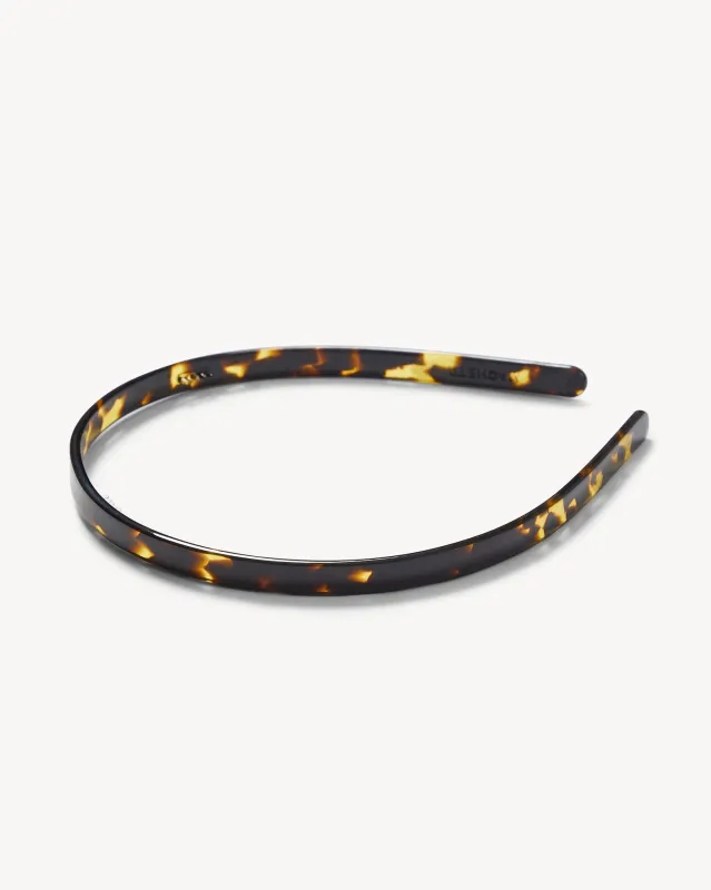 Ultralight Thin Headband in Dark Tortoise sold by Machete