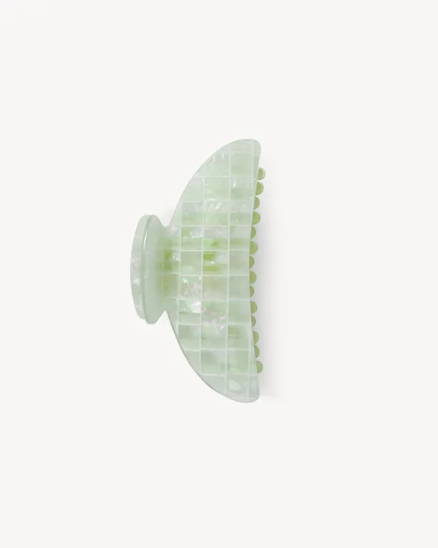Midi Heirloom Claw in Mint Shell Checker made by Machete