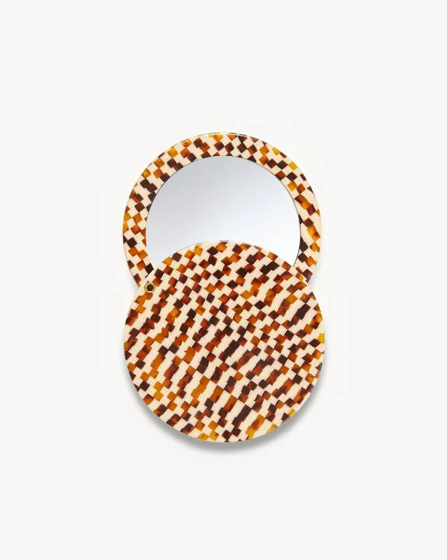 Circle Mirror in Tortoise Checker sold by Machete