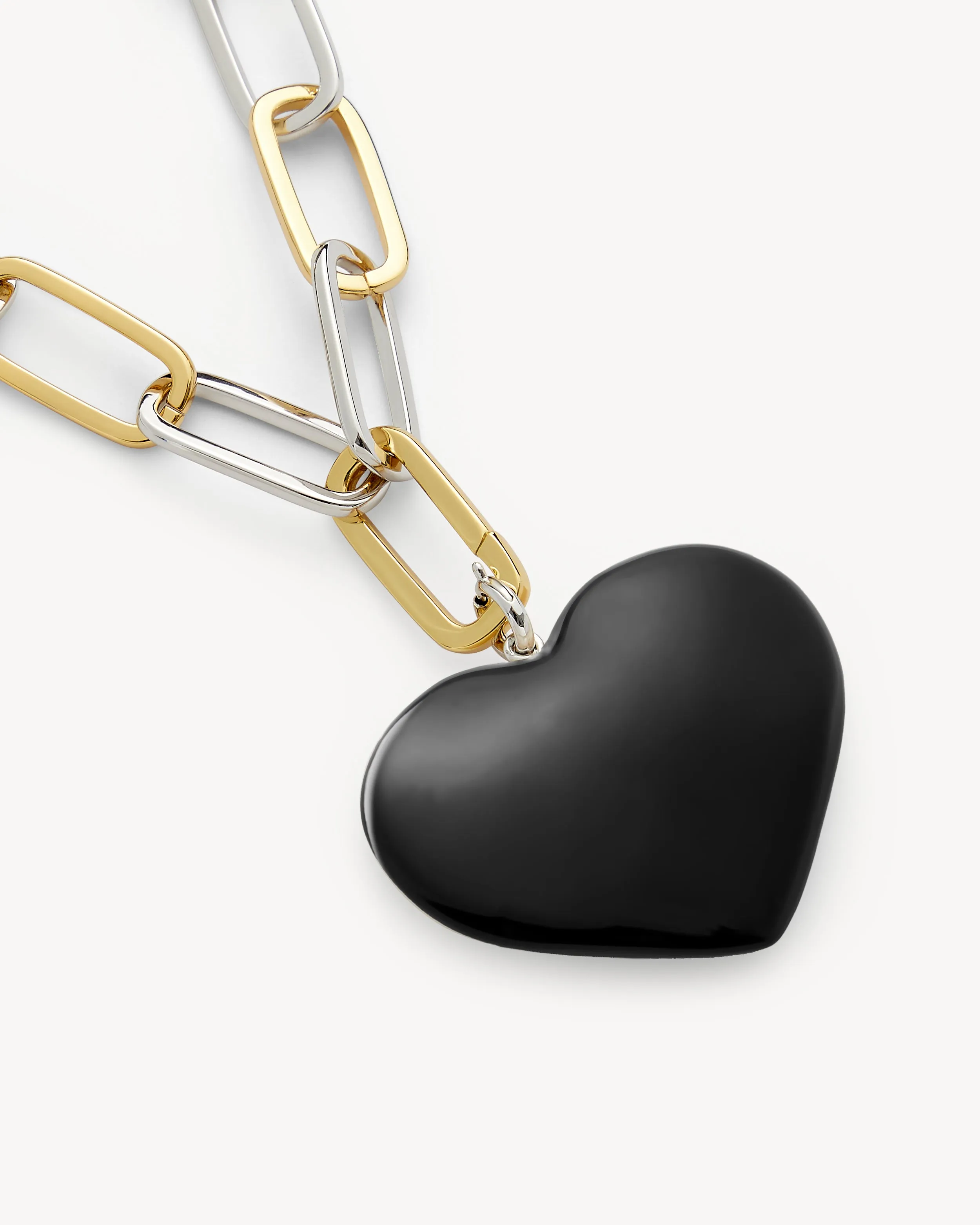 Grande Heart Pendant Necklace in Black sold by Machete product image thumbnail 2