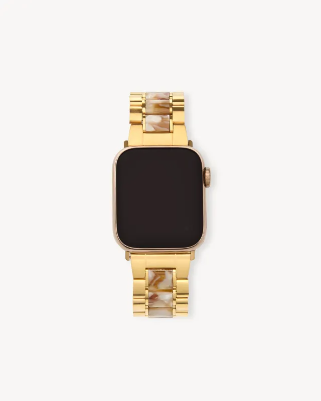 Boyfriend Watch Band in Gold / Baja Tortoise made by Machete