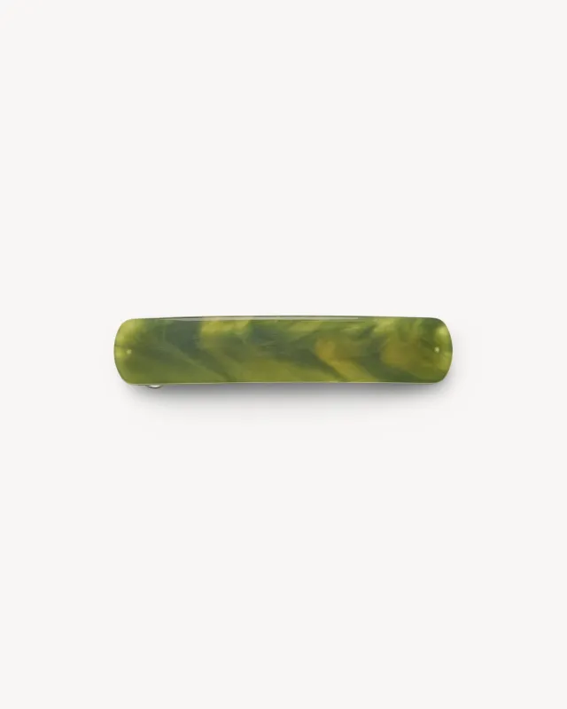No. 3 Heirloom Barrette in Algae made by Machete