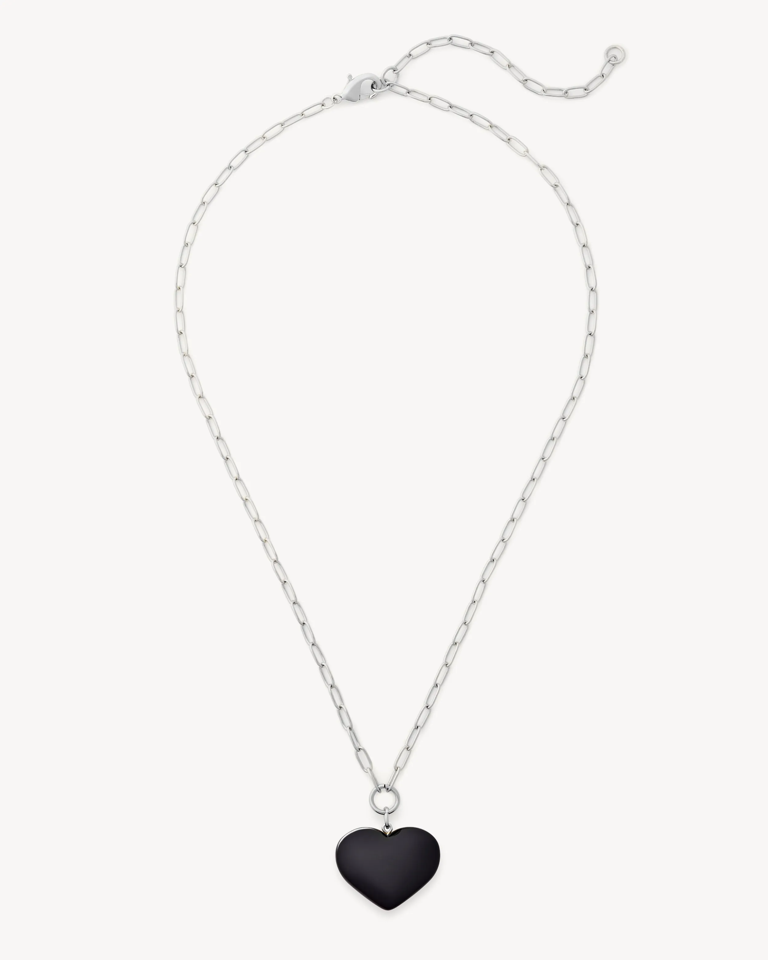 Midi Heart Pendant Necklace in Black sold by Machete product image thumbnail 3
