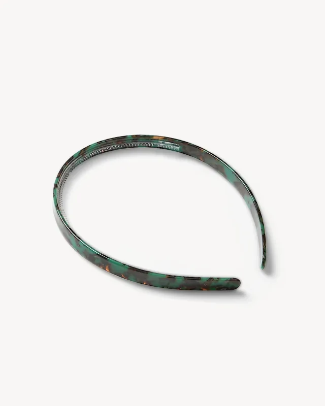 Ultralight Thin Headband in Black & Green sold by Machete