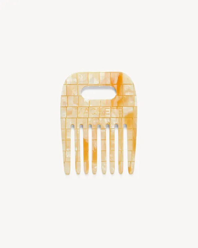 No. 4 Comb in Sea Shell Checker sold by Machete