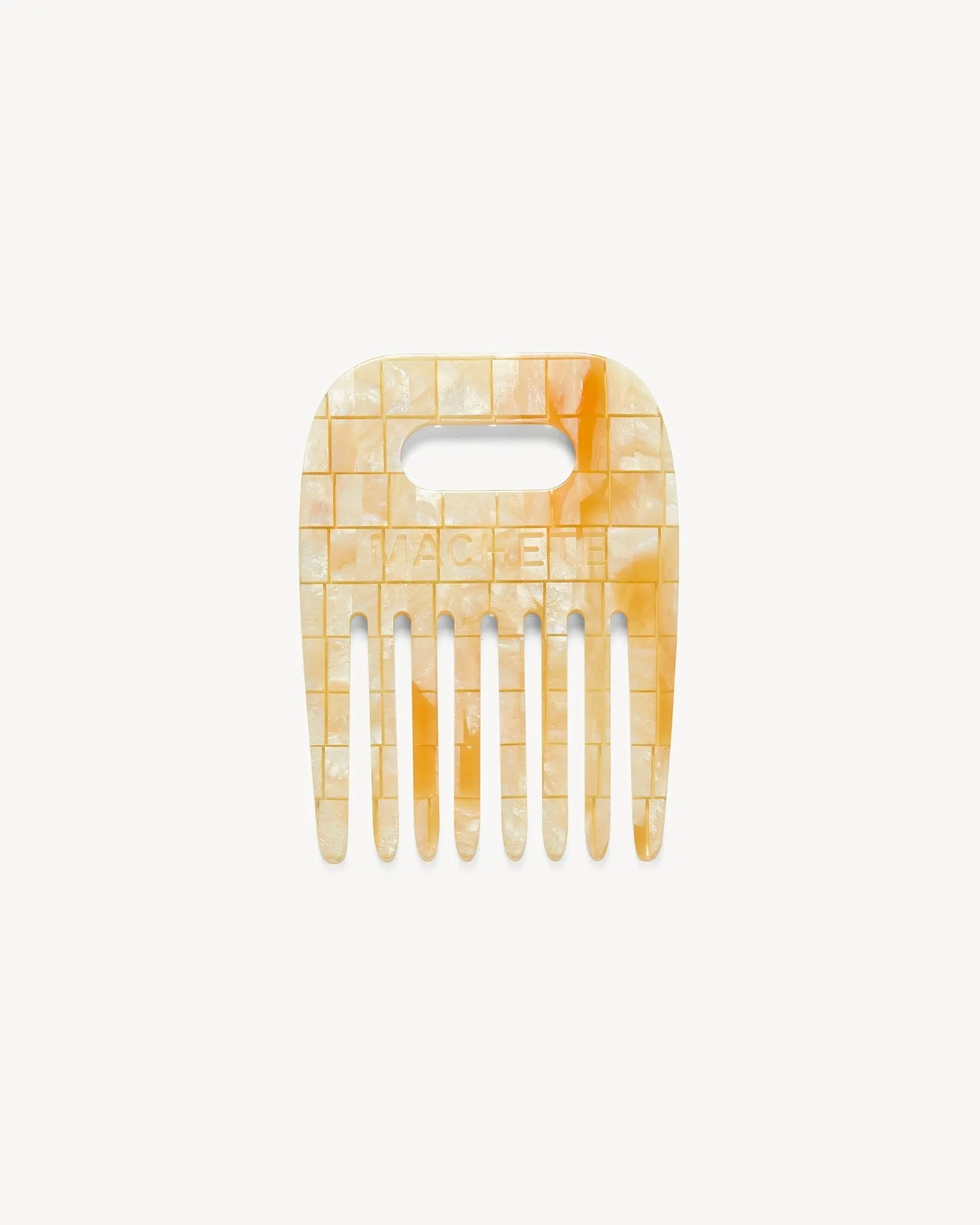 No. 4 Comb in Sea Shell Checker sold by Machete